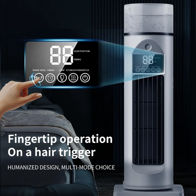 Alt view image 5 of 7 - Tower Air Cooler USB Desktop Evaporative Fan With 100ml Water Tank Mist Function Portable Personal Device For Home Silent (A, One Size)