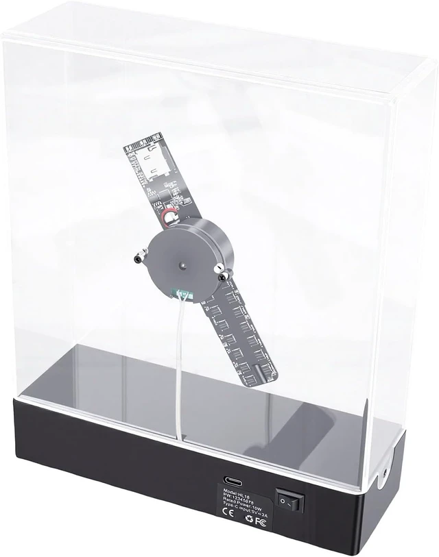 Alt view image 3 of 7 - 3D Hologram Fan, 96 LED Beads with Remote Control