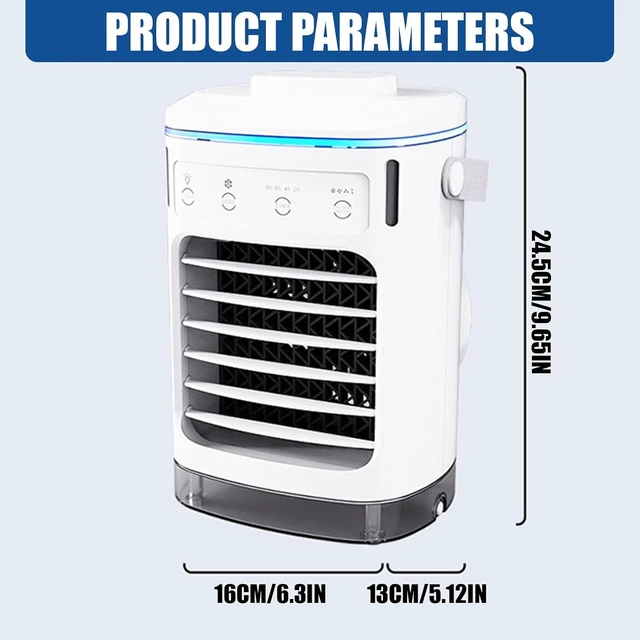 Alt view image 2 of 7 - USB Cooling Desktop Fan, Evaporative Air Coolers, Compact Water-Assisted for Desk, Bedside, Dorm Room, Home