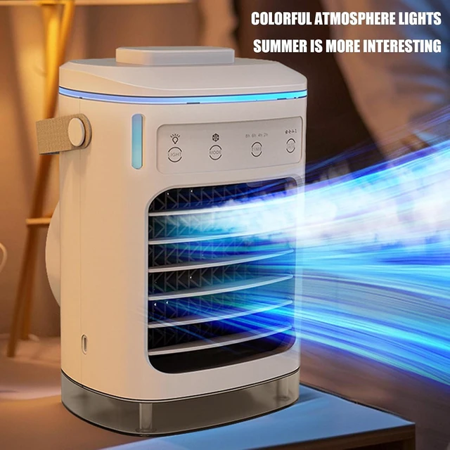 Alt view image 3 of 7 - USB Cooling Desktop Fan, Evaporative Air Coolers, Compact Water-Assisted for Desk, Bedside, Dorm Room, Home