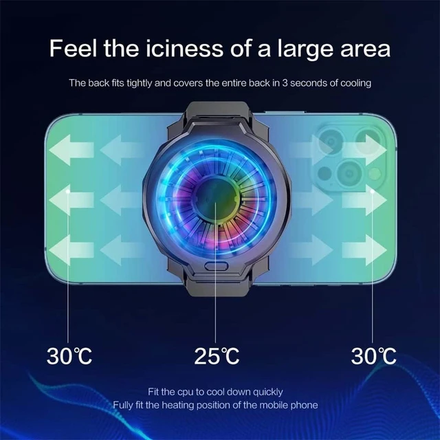 Alt view image 4 of 5 - Mobile Phone Cooling Radiator Gaming Universal Cooler Portable Accessories