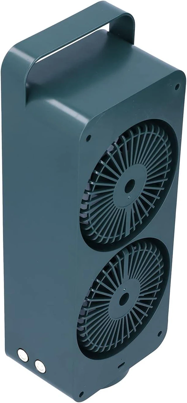 Alt view image 3 of 7 - FTVOGUE Usb rechargeable desk fan with double blade rotating design (Green)