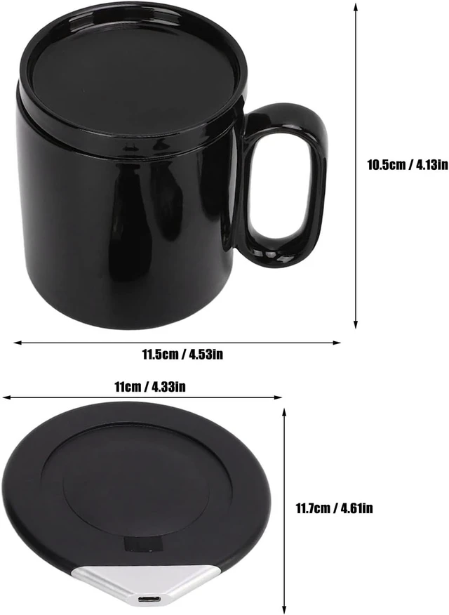 Alt view image 7 of 7 - Cup Warmer with Wireless Phone Charger, 55C Constant Temperature (US Plug)