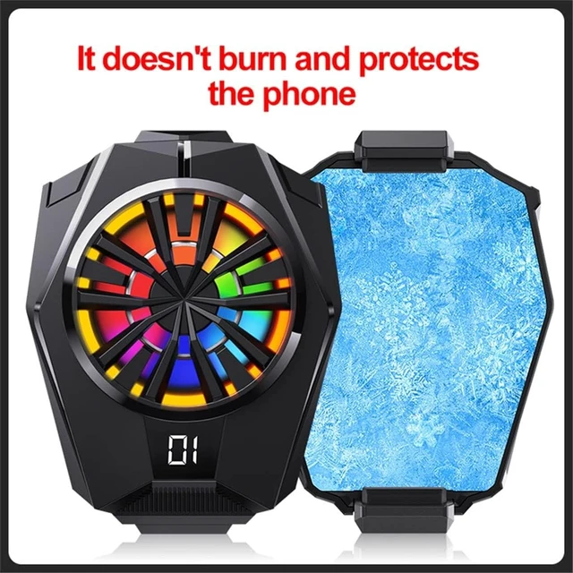 Alt view image 2 of 5 - Phone Radiator Smart Cooling Accessories Portable Quiet Fan With Lights Suitable For 4-6.5 Inch Mobile