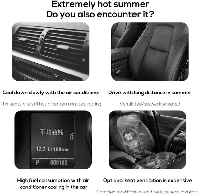 Alt view image 5 of 7 - Car Seat Fan for VW Glof wagon 2012-2023 Driver Backseat