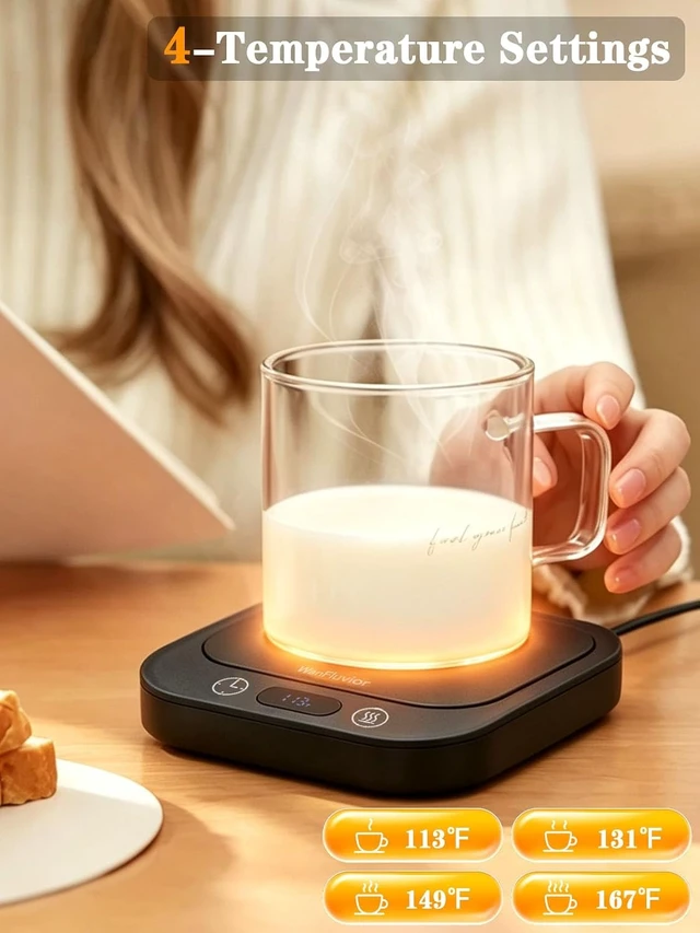 Alt view image 2 of 7 - Coffee Mug Warmer for Desk, USB-Powered Cup Warmer, Smart Candle Warmer