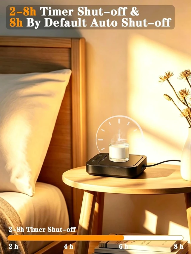 Alt view image 3 of 7 - Coffee Mug Warmer for Desk, USB-Powered Cup Warmer, Smart Candle Warmer