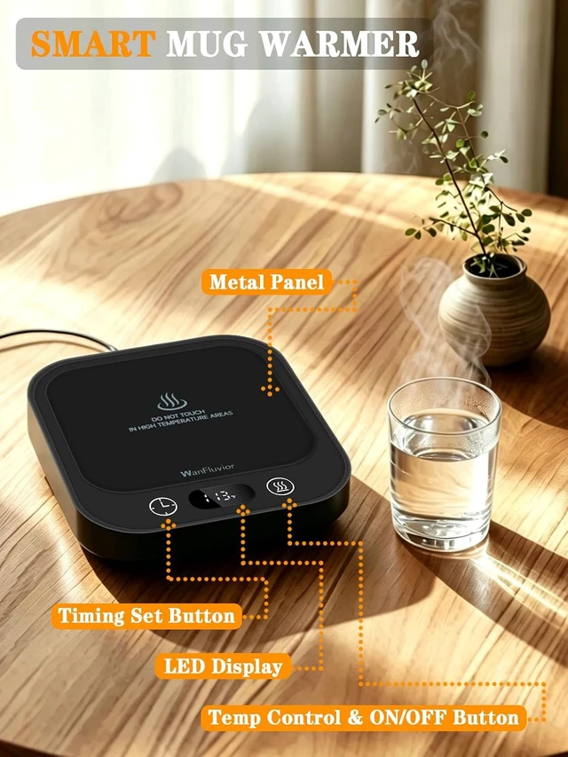 Alt view image 4 of 7 - Coffee Mug Warmer for Desk, USB-Powered Cup Warmer, Smart Candle Warmer