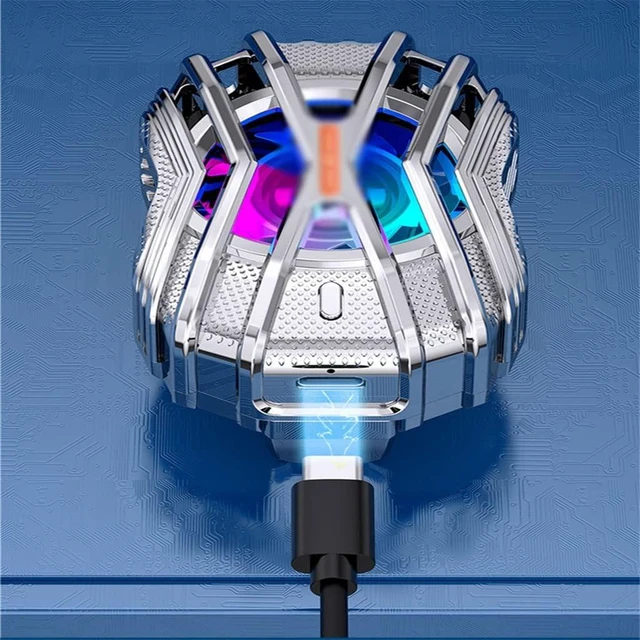 Alt view image 3 of 5 - Charging Cable Mobile Phone Radiator Semiconductor Refrigeration Fan Cooling Radiator with Charging Cable (Color : A Size : One Size) (B One Size)