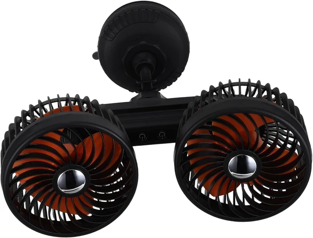 Main image of VICASKY Dual Head Suction Cup Fan for Car Dashboard and Window