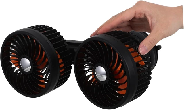 Alt view image 4 of 7 - VICASKY Dual Head Suction Cup Fan for Car Dashboard and Window