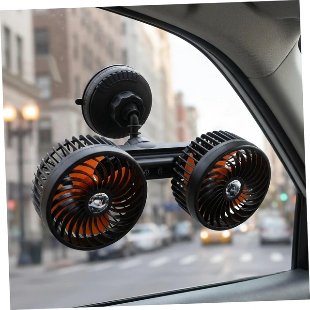 Alt view image 5 of 7 - VICASKY Dual Head Suction Cup Fan for Car Dashboard and Window