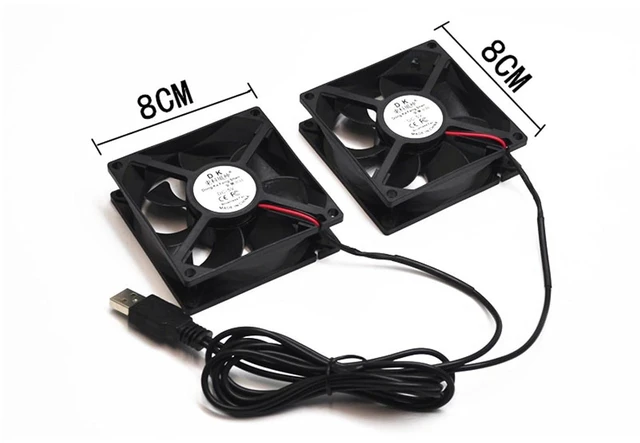 Alt view image 2 of 5 - 5V USB power bank charging head supply 8/9/12/14CM cooling fan(92*92*25MM)