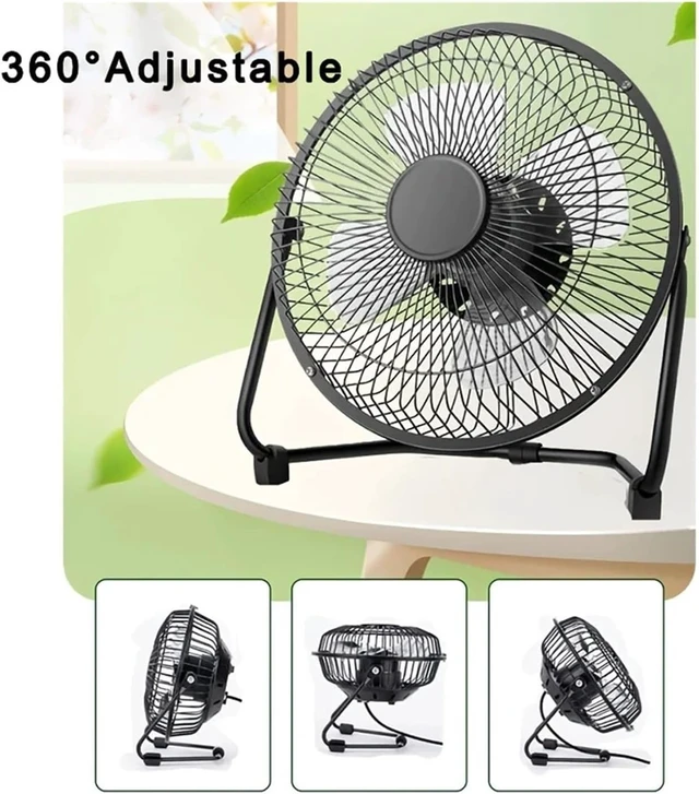 Alt view image 2 of 5 - 8-inch USB Desk Fan for Home Office