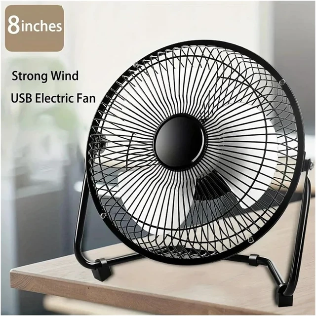 Alt view image 3 of 5 - 8-inch USB Desk Fan for Home Office