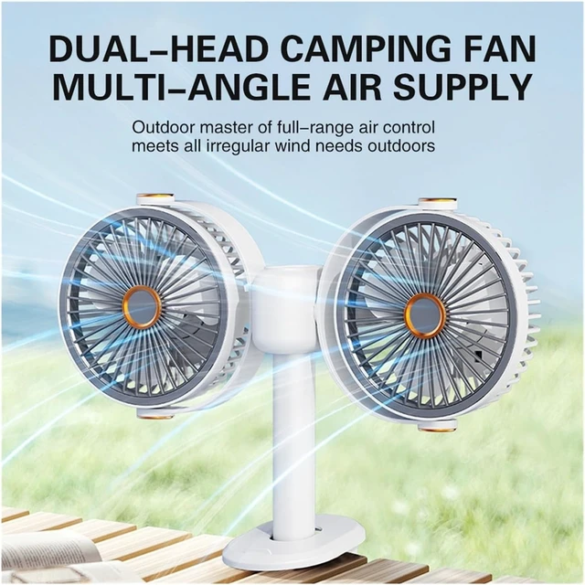 Alt view image 3 of 7 - Dual-Head Fan for Desk & Wall