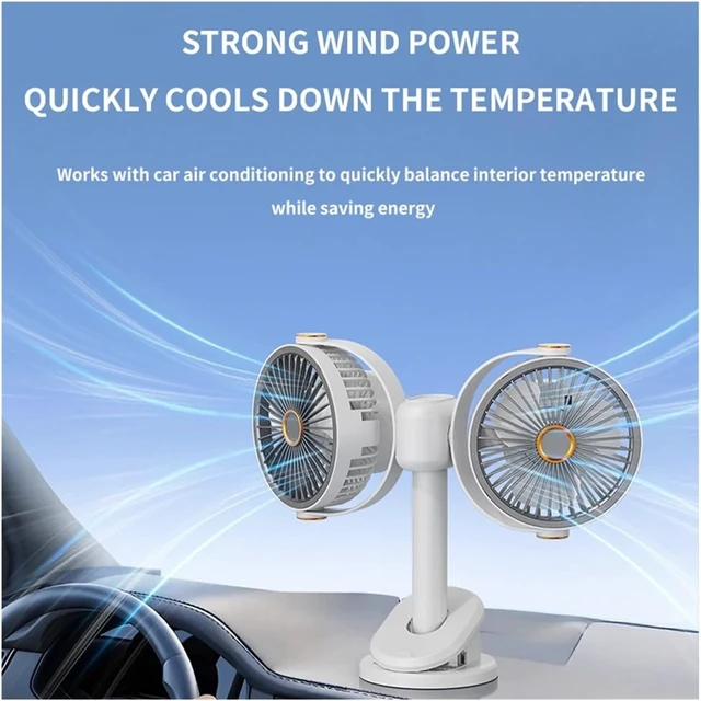 Alt view image 7 of 7 - Dual-Head Fan for Desk & Wall