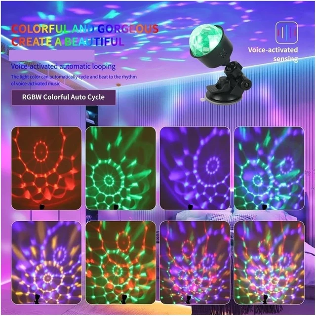 Alt view image 4 of 7 - Rotatable Multicolor Projector Light, USBPowered Night Light
