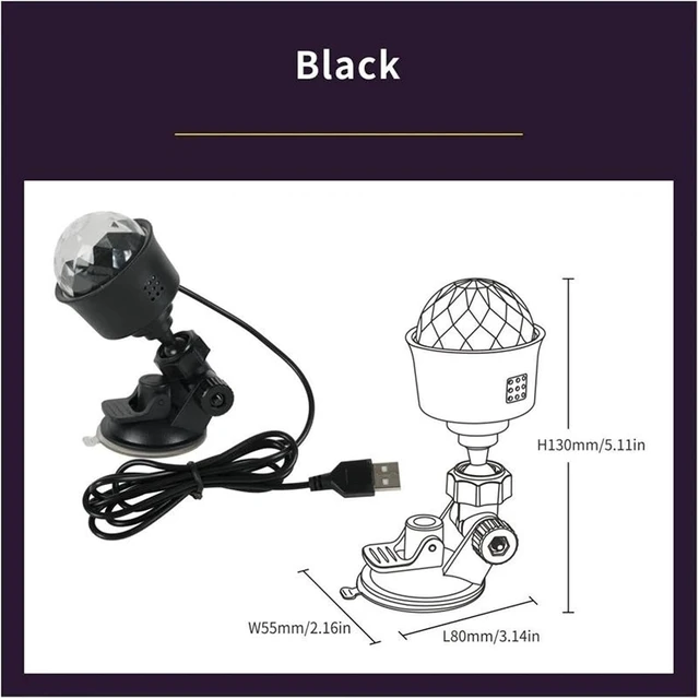 Alt view image 6 of 7 - Rotatable Multicolor Projector Light, USBPowered Night Light