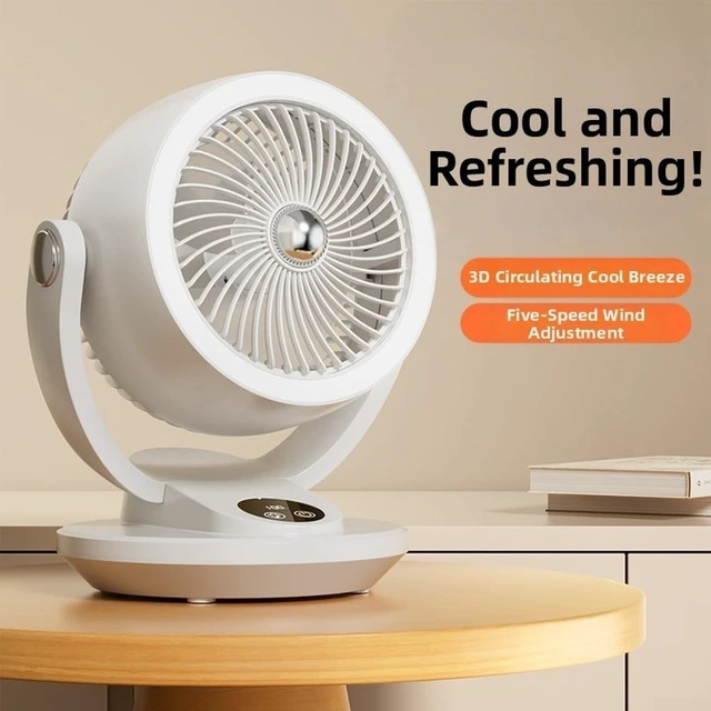 Alt view image 4 of 6 - USB Rechargeable Desk Fan(Gray)