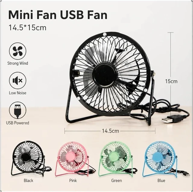 Alt view image 5 of 6 - Mini USB Fan For Office Home & Travel