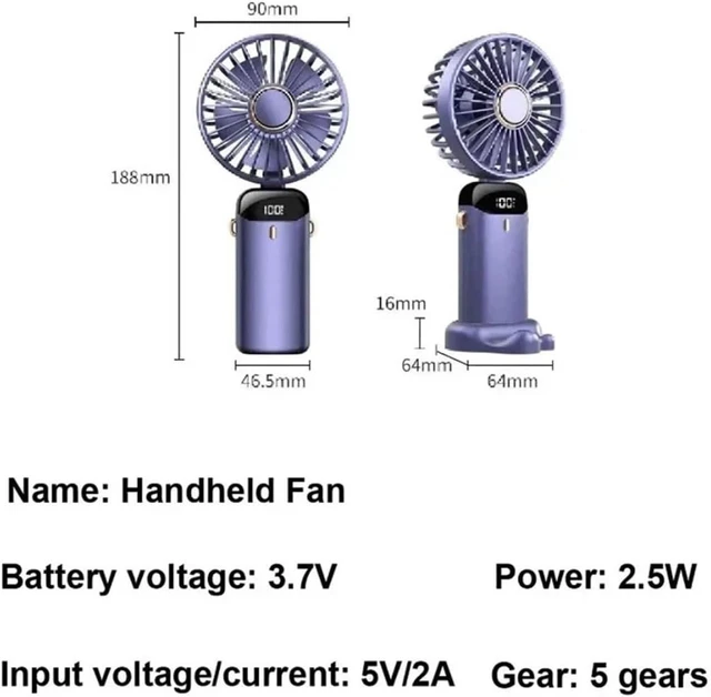 Alt view image 4 of 4 - Foldable Neck Fan For Travel & Office