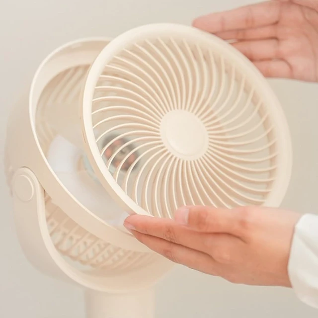Alt view image 4 of 7 - Marhynchus Clip On Fan 4000mAh 4 Speeds Auto Oscillating Telescopic USB Rechargeable