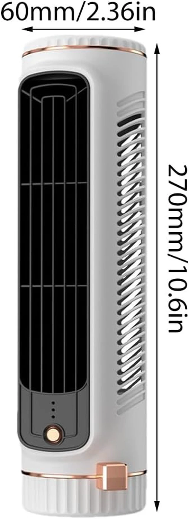 Alt view image 6 of 7 - USB Rechargeable Bladeless Desk Cooling Fan 3 Speeds AdjustablePortable Air