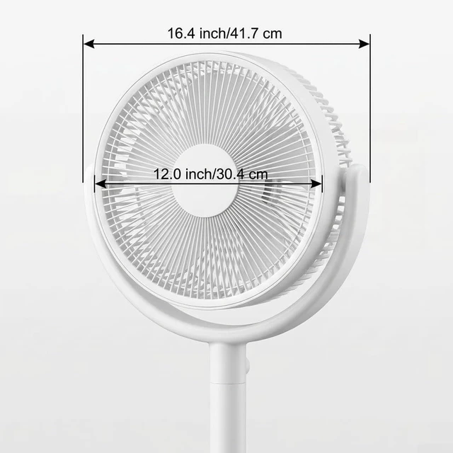 Alt view image 2 of 5 - USB Air Circulator Fan with Auto Oscillation, Portable Floor or Desktop Fan for Home Dorm Office, Quiet Operation Compact Design (Plug-in Model)