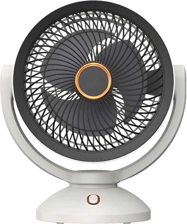 Main image of Desktop Air Circulator Fan, for Home and Dorm, USB Rechargeable, Adjustable Stand, 90° Oscillating Design, Night Light Function, 8 Hour Timer, Quiet Operation, Compact and Portable
