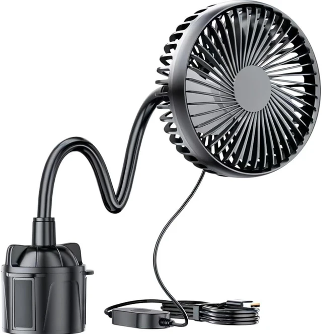 Main image of USB Car Fan for Honda HR-V Hybrid, USB Desk Fan Mini Portable Fans Car Cooling Fan 360° Rotatable 3 Speeds Air Circulation Fan,A