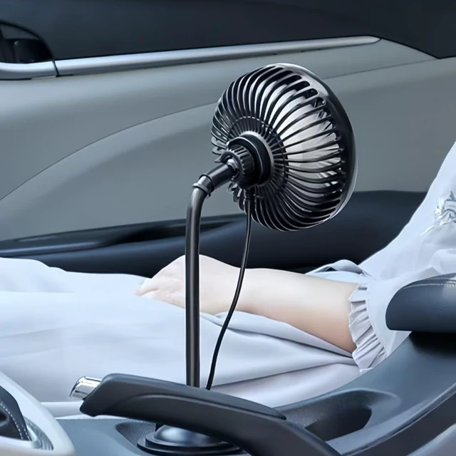 Alt view image 3 of 5 - USB Car Fan for Honda HR-V Hybrid, USB Desk Fan Mini Portable Fans Car Cooling Fan 360° Rotatable 3 Speeds Air Circulation Fan,A