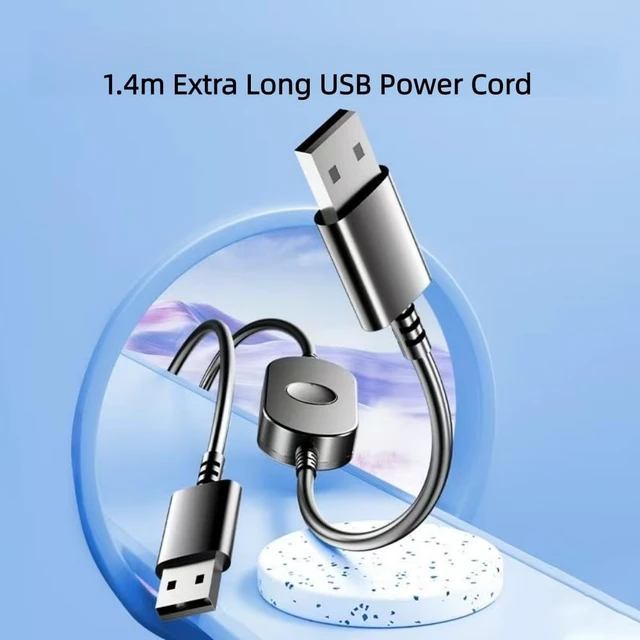 Alt view image 5 of 6 - USB Car Fan for Chevrolet, USB Desk Fan Mini Portable Fans Car Cooling Fan 360° Rotatable 3 Speeds Air Circulation Fan,D
