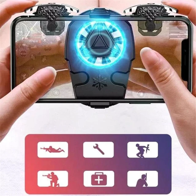 Alt view image 3 of 7 - Multi-function Mobile Phone Game Cooler System Holder Stand Radiator Gamepad Cooling Fan