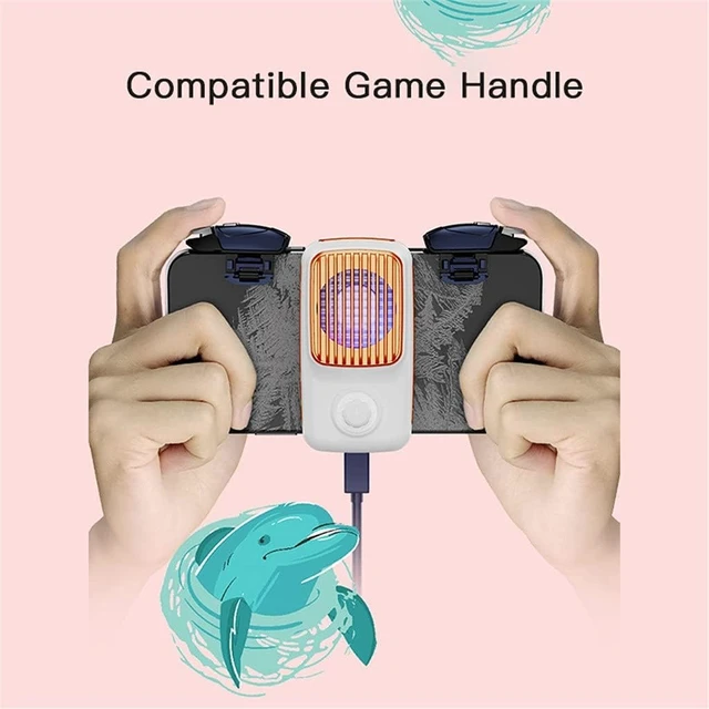 Alt view image 2 of 5 - Mobile Phone Refrigeration Radiator 3-Mode Mobile Phone Cooler Cooling Fan Holder Stand Cold Wind Handle Eat Chicken(D)