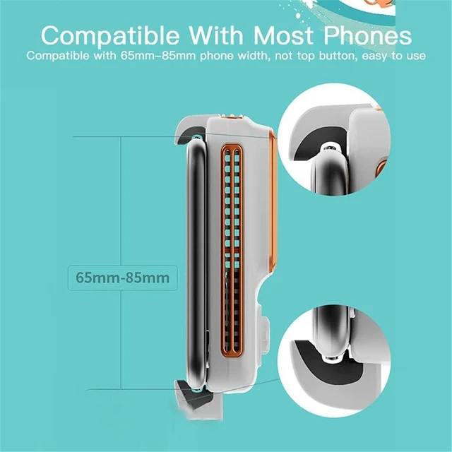 Alt view image 3 of 5 - Mobile Phone Refrigeration Radiator 3-Mode Mobile Phone Cooler Cooling Fan Holder Stand Cold Wind Handle Eat Chicken(D)