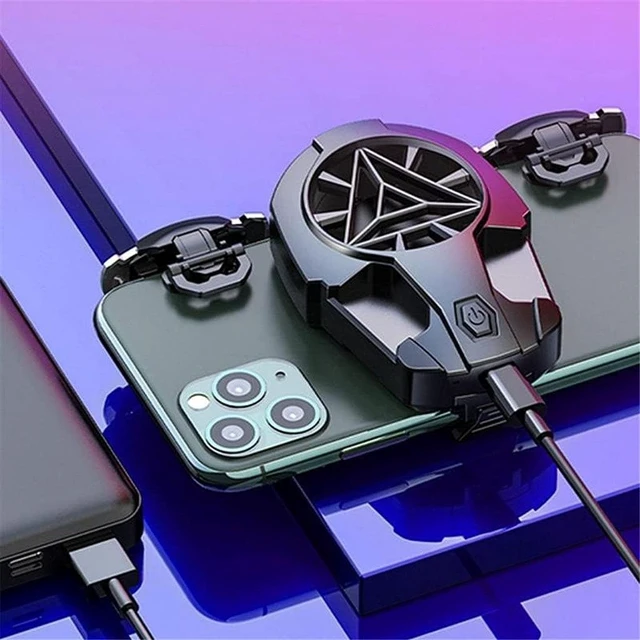 Alt view image 4 of 7 - Multi-function Mobile Phone Game Cooler System Holder Stand Radiator Gamepad Cooling Fan
