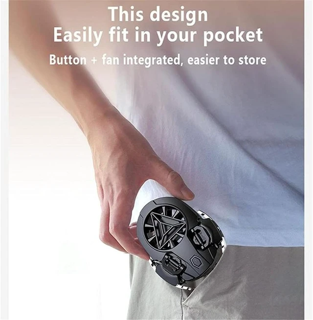 Alt view image 7 of 7 - Multi-function Mobile Phone Game Cooler System Holder Stand Radiator Gamepad Cooling Fan