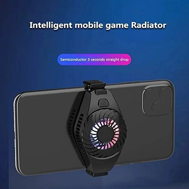 Alt view image 2 of 6 - Universal Mobile Phone Cooler Adjustable Portable Heat Sink Cooling Fan Game Pad Holder