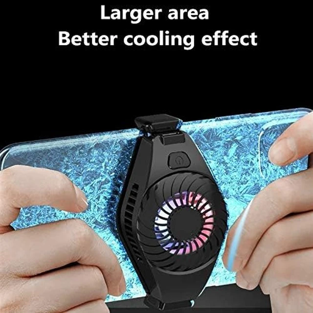 Alt view image 3 of 6 - Universal Mobile Phone Cooler Adjustable Portable Heat Sink Cooling Fan Game Pad Holder