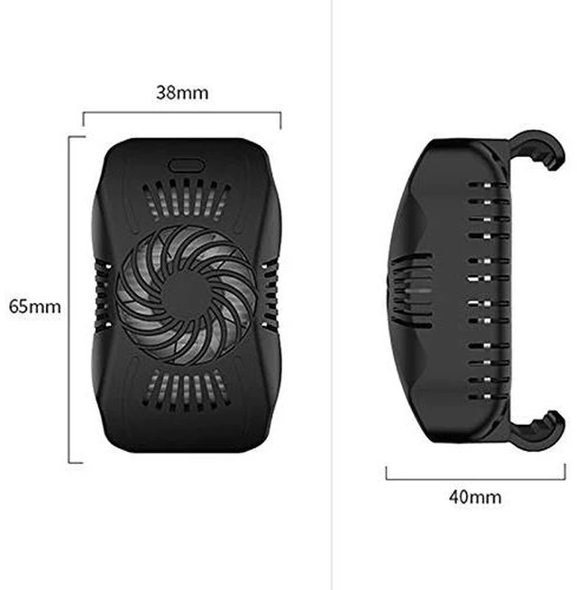 Alt view image 2 of 6 - Adjustable Mobile Phone Cooler Fan Game Handle Grip Cooling Heat Sink Aux Radiator Adapter for Live Broadcast