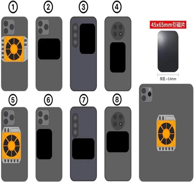 Alt view image 2 of 4 - Magnetic Suction Semiconductor Refrigeration Mobile Phone Radiator 0.3 Seconds Speed Cooling