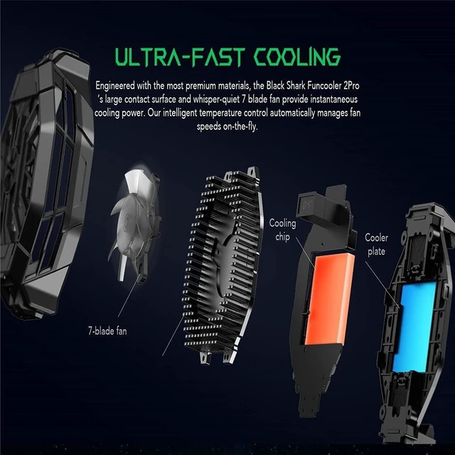Alt view image 5 of 6 - Phone Fun Cooler Back Clip Radiating Gaming Mobile Cooling Fan Backlight Radiator Cold