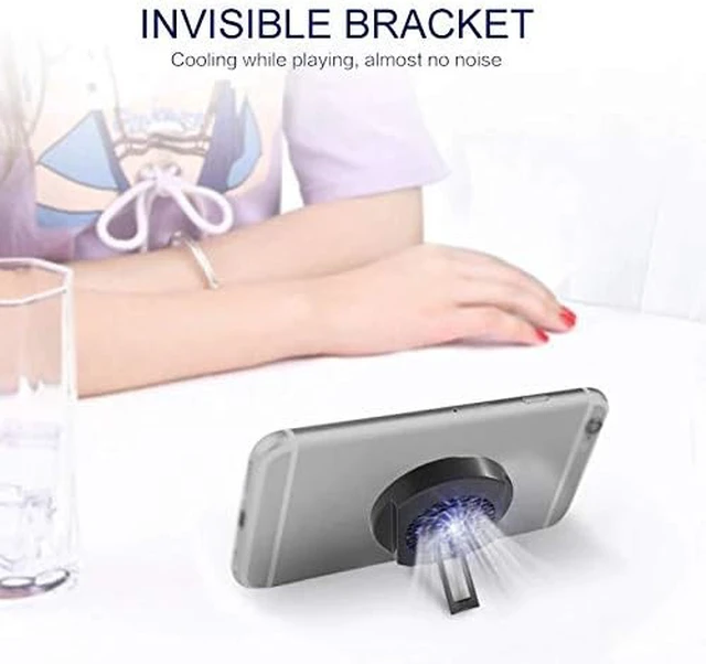 Alt view image 2 of 4 - Universal Cell Phone Mute Fan Holder Heat Sink Radiatorfor Gaming Phones Cooler Adjustable Portable