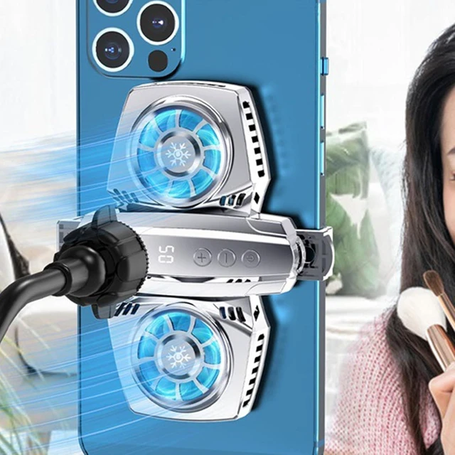 Alt view image 3 of 7 - Cell Phone Cooler Double Adjustable Rechargeable Cellphone Radiators