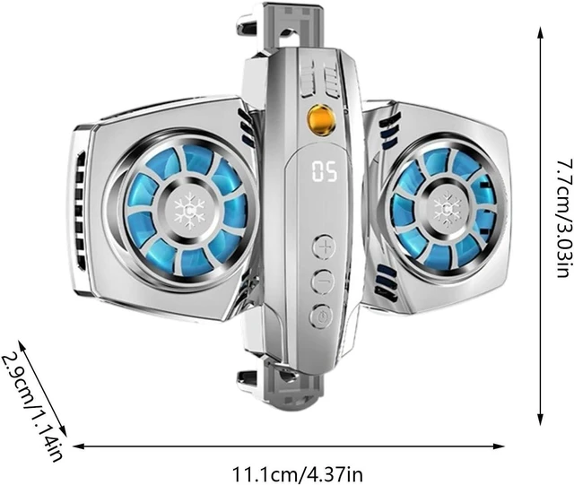Alt view image 6 of 7 - Cell Phone Cooler Double Adjustable Rechargeable Cellphone Radiators