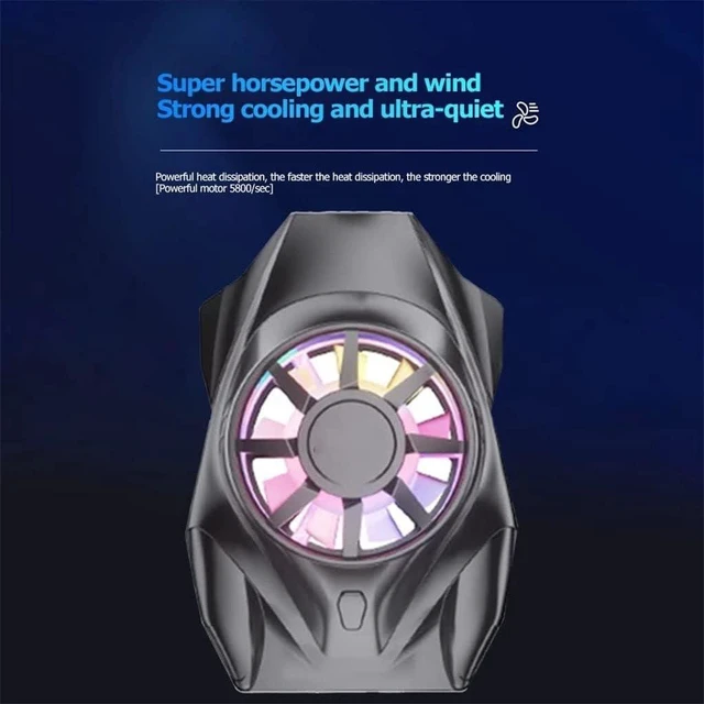 Alt view image 3 of 5 - Mobile Phone Radiator Lighting Cooler Rechargeable Mobile Portable Heat Sink Game Entertainment Accessory