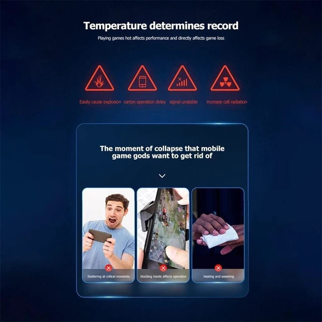 Alt view image 4 of 5 - Mobile Phone Radiator Lighting Cooler Rechargeable Mobile Portable Heat Sink Game Entertainment Accessory