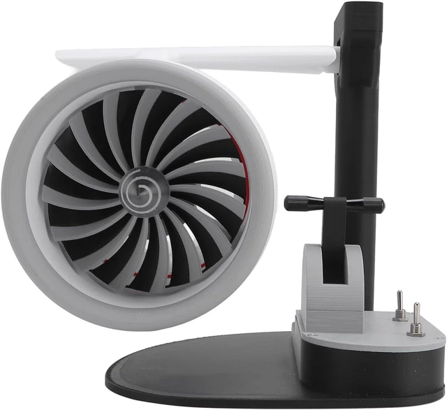 Alt view image 3 of 7 - Desktop Fan with Red Tail Light, Turbofan Engine Shape USB Cooling Fan Misting Humidifier for Home Office Desk