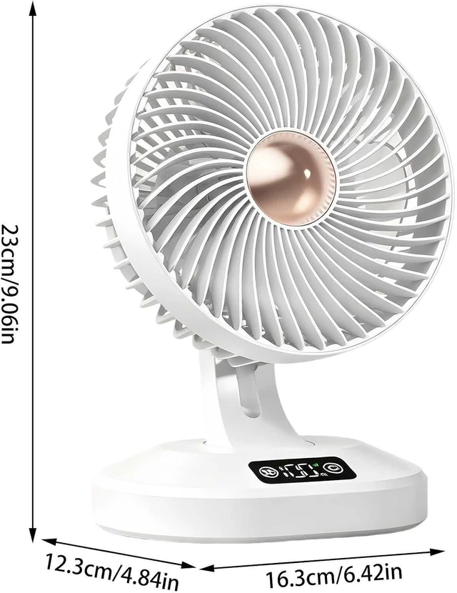 Alt view image 6 of 7 - USB Desk Fan Digital Display Wall Hangable Appliance